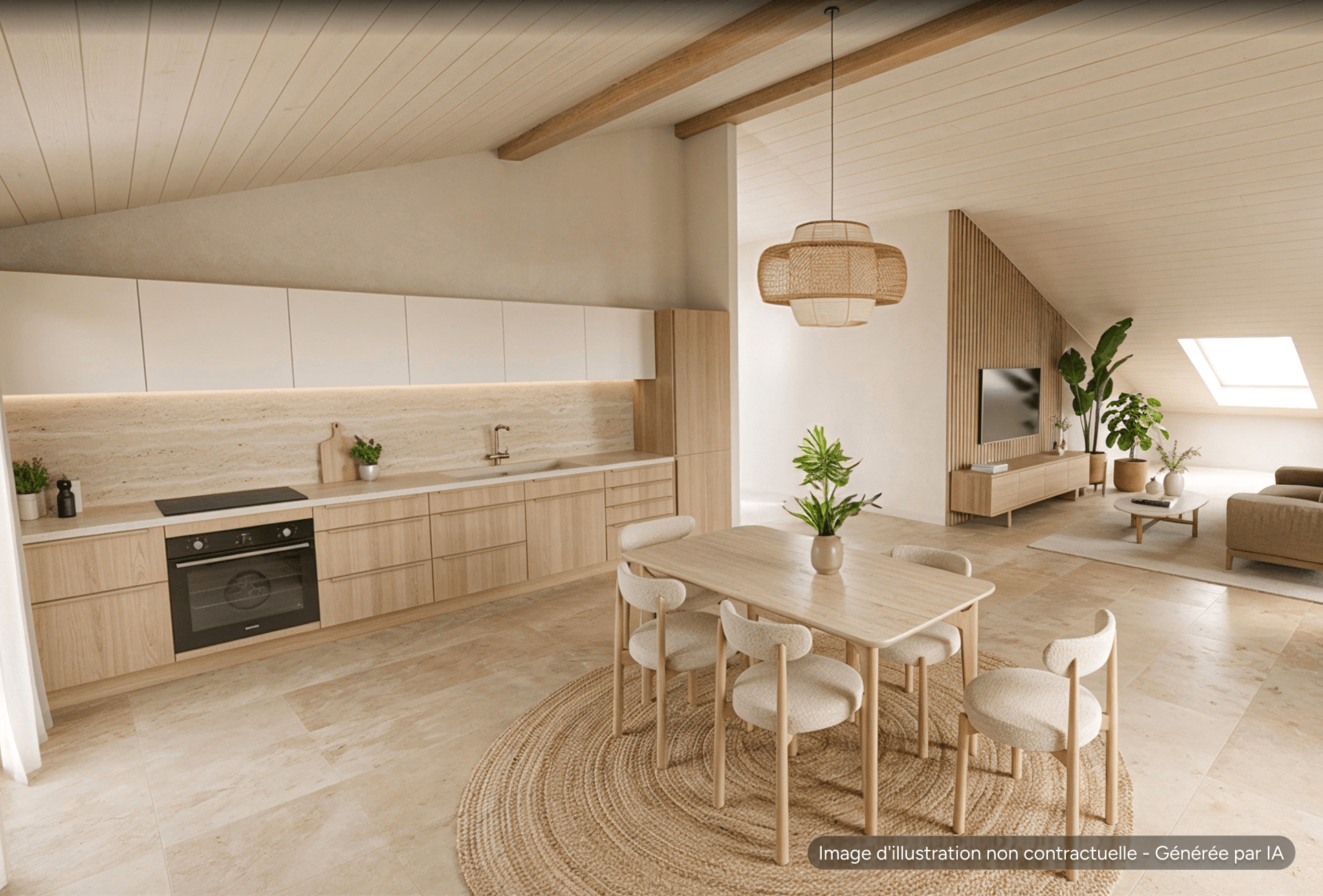 Appartement lumineux sous toiture à la résidence La Dorée
